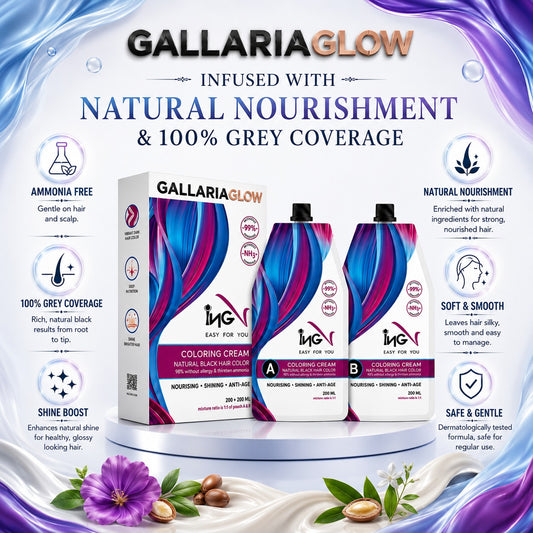 ING Hair Color Cream Natural Black 1000ml – Ammonia-Free