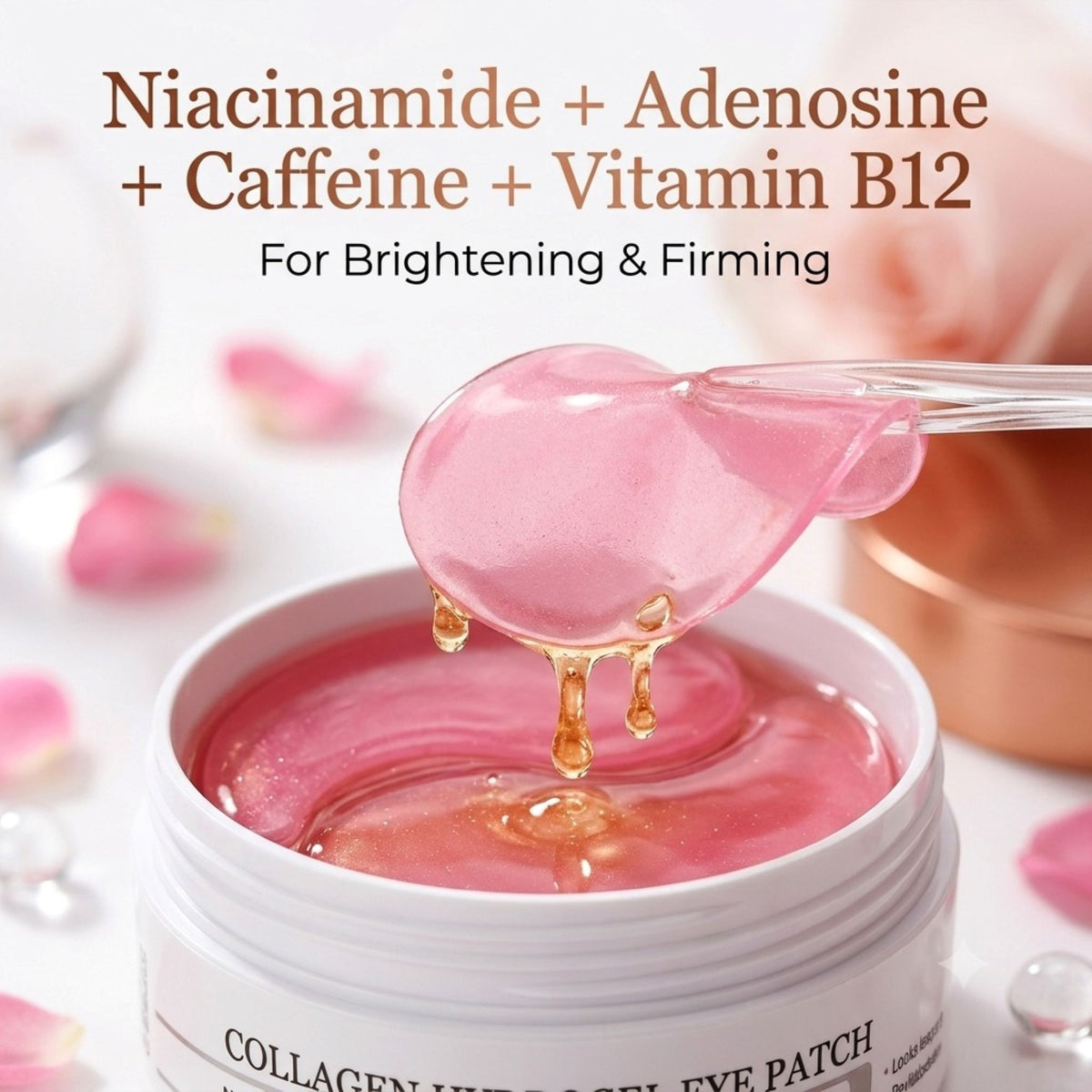 Caffeine Eye Masks for Dark Circles & Puffiness, 60 Patches