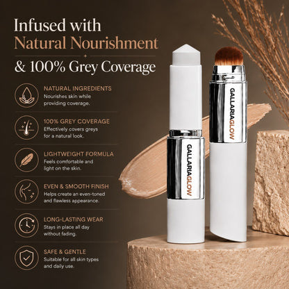 GALLARIAGLOW Color Changing Foundation Stick with Built-In Brush, Korean BB Cream Foundation
