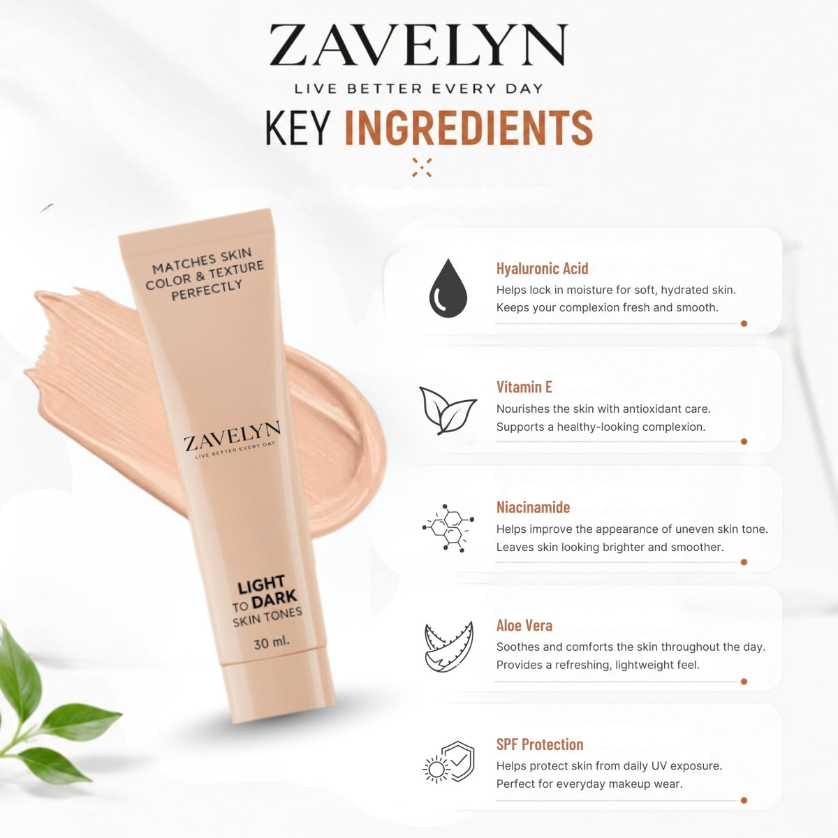 Flawless Finish Foundation - Lightweight & Hydrating (30ml)