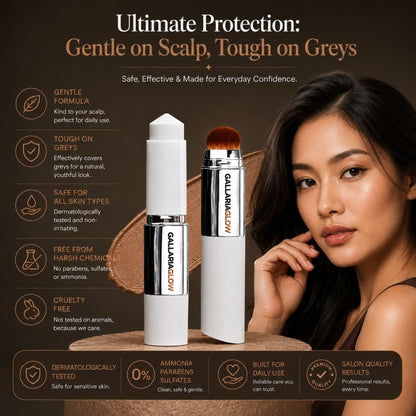GALLARIAGLOW Color Changing Foundation Stick with Built-In Brush, Korean BB Cream Foundation