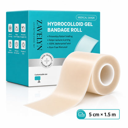 Hydrocolloid Bandage Roll – 2 Inch x 5 Ft, Wound Care