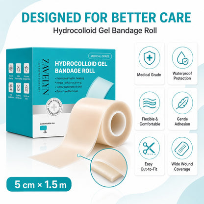 Hydrocolloid Bandage Roll – 2 Inch x 5 Ft, Wound Care