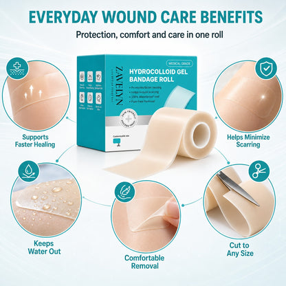 Hydrocolloid Bandage Roll – 2 Inch x 5 Ft, Wound Care