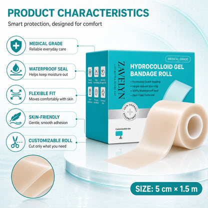 Hydrocolloid Bandage Roll – 2 Inch x 5 Ft, Wound Care